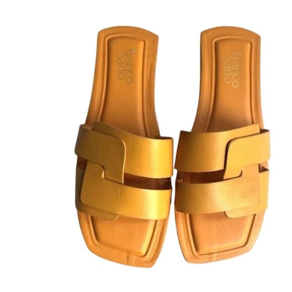 Franco Sarto Women's Peange Leather Caprislide Slide Sandals Size 10 - Picture 2 of 8